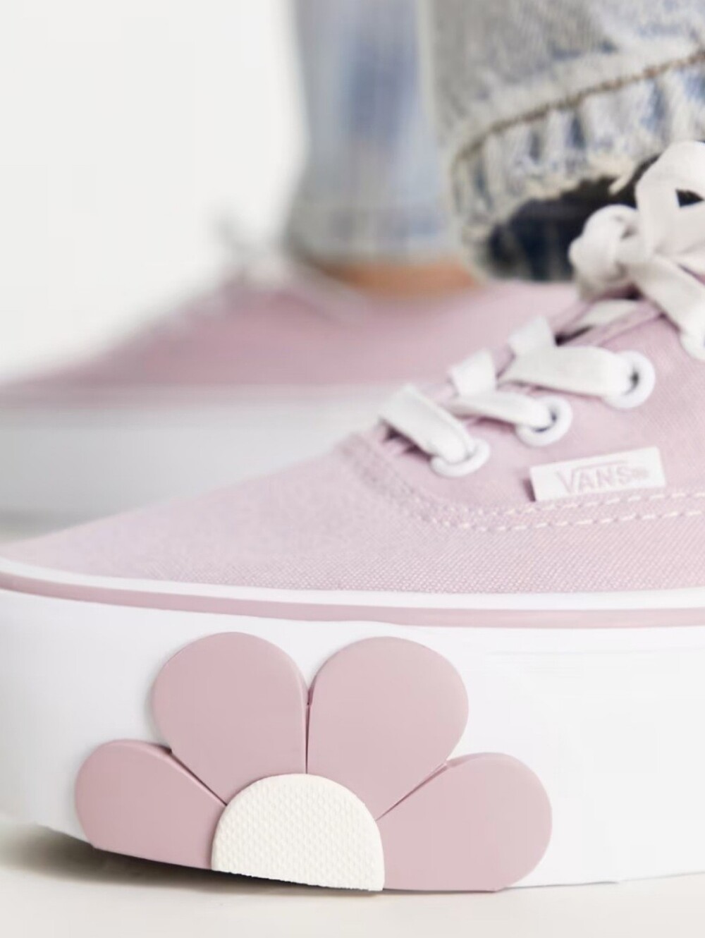 New Vans Stackform Keepsake Lilac Flower Canvas Platform Low-Top Sneaker S 7.5 - Picture 4 of 11